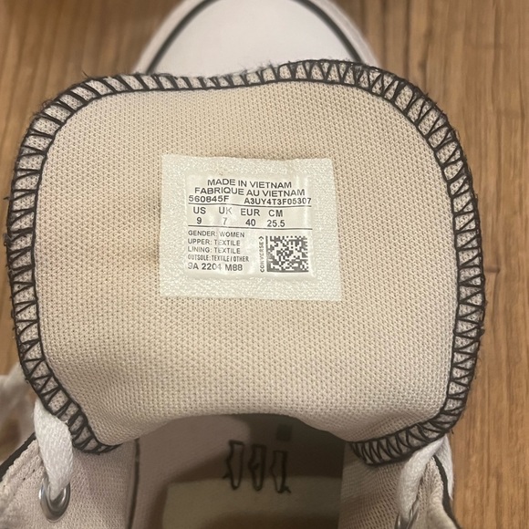 Converse Black and White Platform High-Tops Women’s 9 VGUC - Picture 7 of 8